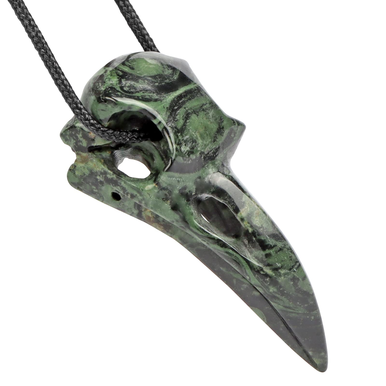 Amazon.com: LEADGEM Crystal Raven Skull Figurine Kambaba Jasper